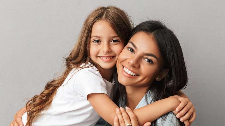 A mother and daughter after dental emergencies treatment in Neutral Bay, NSW