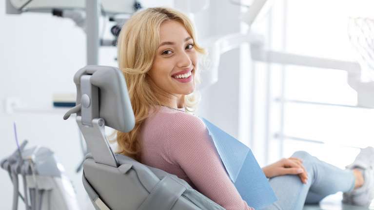 A female patient getting ready for a Root Canal Treatment neutral bay NSW